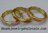 CEB172 13mm width gold plated alloy with enamel bangles wholesale