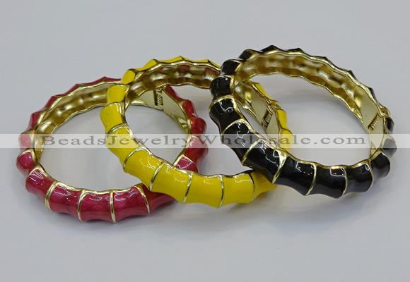 CEB180 14mm width gold plated alloy with enamel bangles wholesale