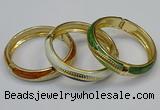 CEB181 13mm width gold plated alloy with enamel bangles wholesale