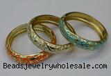 CEB184 15mm width gold plated alloy with enamel bangles wholesale