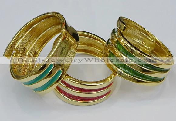 CEB186 38mm width gold plated alloy with enamel bangles wholesale