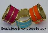 CEB187 38mm width gold plated alloy with enamel bangles wholesale