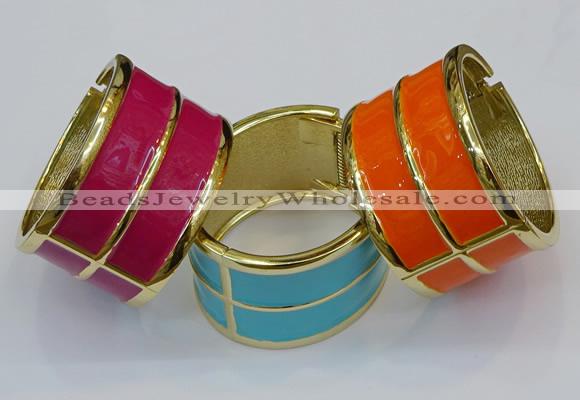 CEB187 38mm width gold plated alloy with enamel bangles wholesale