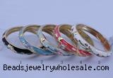 CEB31 5pcs 10mm width gold plated alloy with enamel bangles