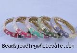 CEB37 5pcs 12mm width gold plated alloy with enamel rhinestone & bangles