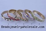 CEB41 5pcs 15mm width gold plated alloy with enamel rhinestone & bangles