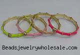 CEB65 6mm width gold plated alloy with enamel bangles wholesale