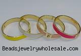 CEB66 9mm width gold plated alloy with enamel bangles wholesale