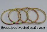 CEB76 5mm width gold plated alloy with enamel bangles wholesale