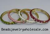 CEB89 8mm width gold plated alloy with enamel bangles wholesale