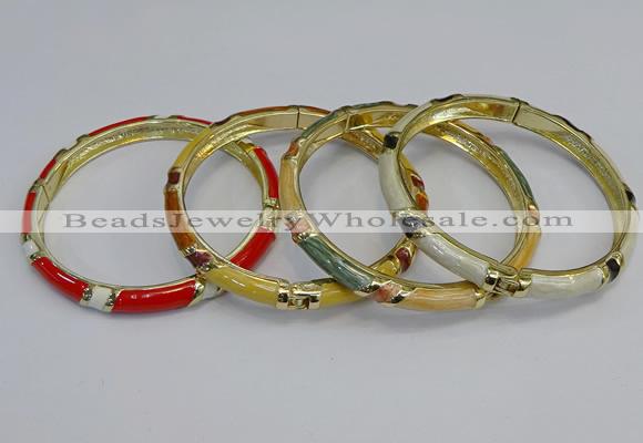 CEB90 8mm width gold plated alloy with enamel bangles wholesale