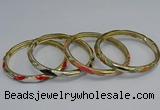 CEB99 6mm width gold plated alloy with enamel bangles wholesale