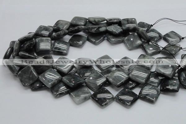 CEE17 15.5 inches 20*20mm diamond eagle eye jasper beads wholesale