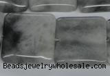 CEE209 15.5 inches 25*25mm square eagle eye jasper beads