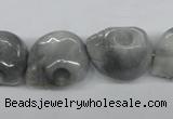 CEE215 15.5 inches 15*18mm skull shape eagle eye jasper beads