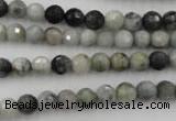 CEE351 15.5 inches 6mm faceted round eagle eye jasper beads