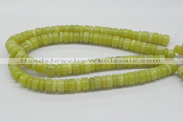 CEJ02 15.5 inches 5*14 & 8*14mm rondelle lemon jade beads wholesale