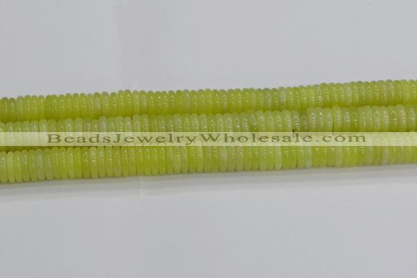 CEJ213 15.5 inches 2*10mm rondelle lemon jade beads wholesale