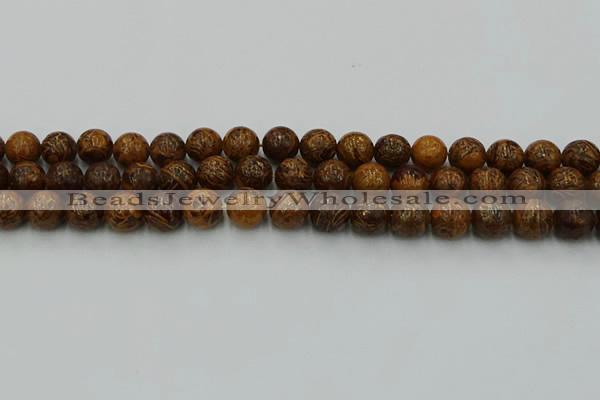 CEJ303 15.5 inches 10mm round elephant skin jasper beads wholesale