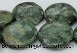 CEM04 15.5 inches 30mm flat round emerald gemstone beads wholesale