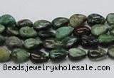 CEM05 15.5 inches 6*8mm flat teardrop emerald gemstone beads