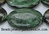 CEM15 15.5 inches 30*40mm oval emerald gemstone beads wholesale