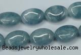 CEQ113 15.5 inches 12*16mm oval blue sponge quartz beads