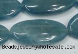 CEQ118 15.5 inches 20*40mm oval blue sponge quartz beads