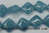 CEQ152 15.5 inches 12*12mm diamond blue sponge quartz beads