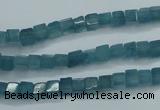 CEQ250 15.5 inches 4*4mm cube blue sponge quartz beads