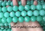 CEQ316 15.5 inches 16mm faceted round green sponge quartz beads