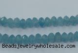 CEQ32 15.5 inches 4*6mm faceted rondelle blue sponge quartz beads