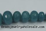 CEQ40 6*10mm - 15*20mm faceted rondelle blue sponge quartz beads