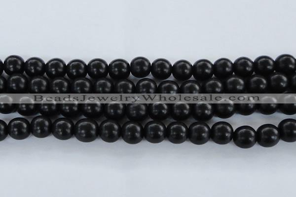 CEY07 15.5 inches 16mm round black ebony wood beads wholesale