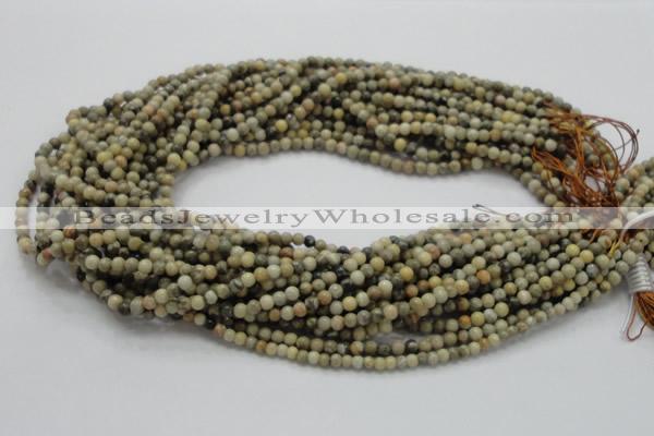 CFA01 15.5 inches 4mm round chrysanthemum agate gemstone beads