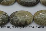 CFA216 15.5 inches 20*30mm oval chrysanthemum agate beads