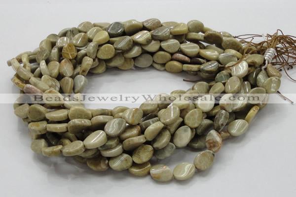 CFA22 15.5 inches 10*14mm twisted teardrop chrysanthemum agate beads