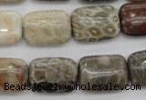 CFA222 15.5 inches 13*18mm rectangle chrysanthemum agate beads