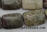 CFA224 15.5 inches 18*25mm rectangle chrysanthemum agate beads