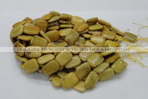 CFA54 15.5 inches 18*24mm rectangle yellow chrysanthemum agate beads