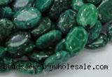 CFA70 15.5 inches 10*14mm oval green chrysanthemum agate beads