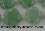 CFG1022 15.5 inches 16mm carved flower green aventurine beads