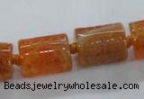 CFG1101 15.5 inches 15*20mm carved tube agate gemstone beads