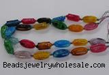 CFG1228 15.5 inches 15*30mm carved oval agate gemstone beads