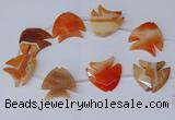 CFG1255 15.5 inches 38*42mm - 42*45mm carved fish agate beads