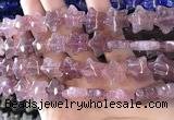 CFG1300 15.5 inches 15mm carved star strawberry quartz beads