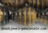 CFG1519 15.5 inches 15*20mm carved teardrop tiger eye beads