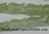 CFG239 15.5 inches 12*20mm carved flower New jade gemstone beads