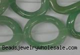 CFG267 15.5 inches 25*30mm carved oval green aventurine beads