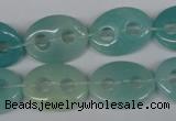 CFG294 15.5 inches 15*20mm carved oval amazonite gemstone beads